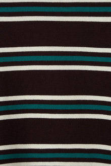 Knitted Polo | Unisex | Moka Brown Stripes