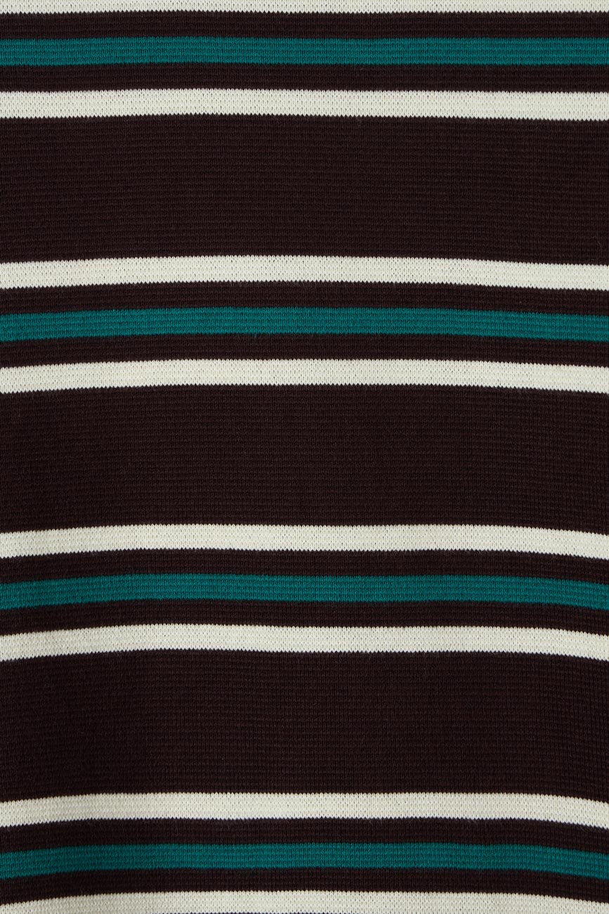 Knitted Polo | Unisex | Moka Brown Stripes