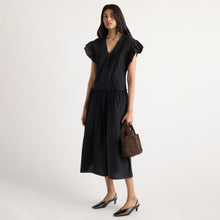 Arya  |  Margaux Ruffle-Sleeve Pleated Dress in Size Small in Size Small