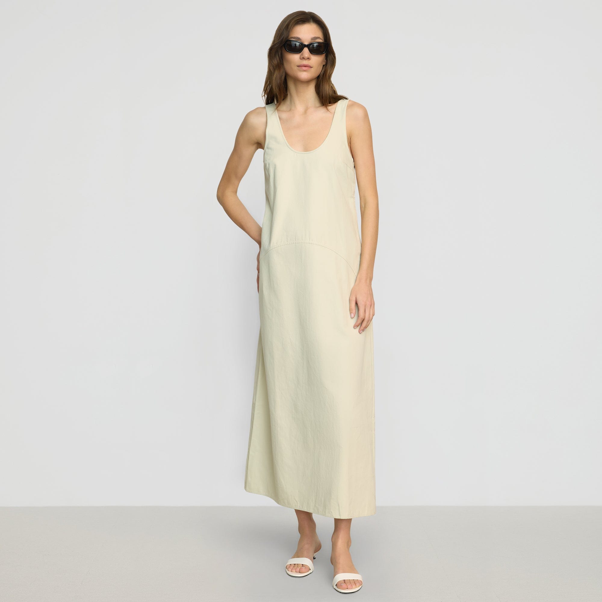 Mavis U-Neck Tank Dress | Cream