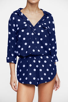 Hawi Shorts | Navy Polka Dot