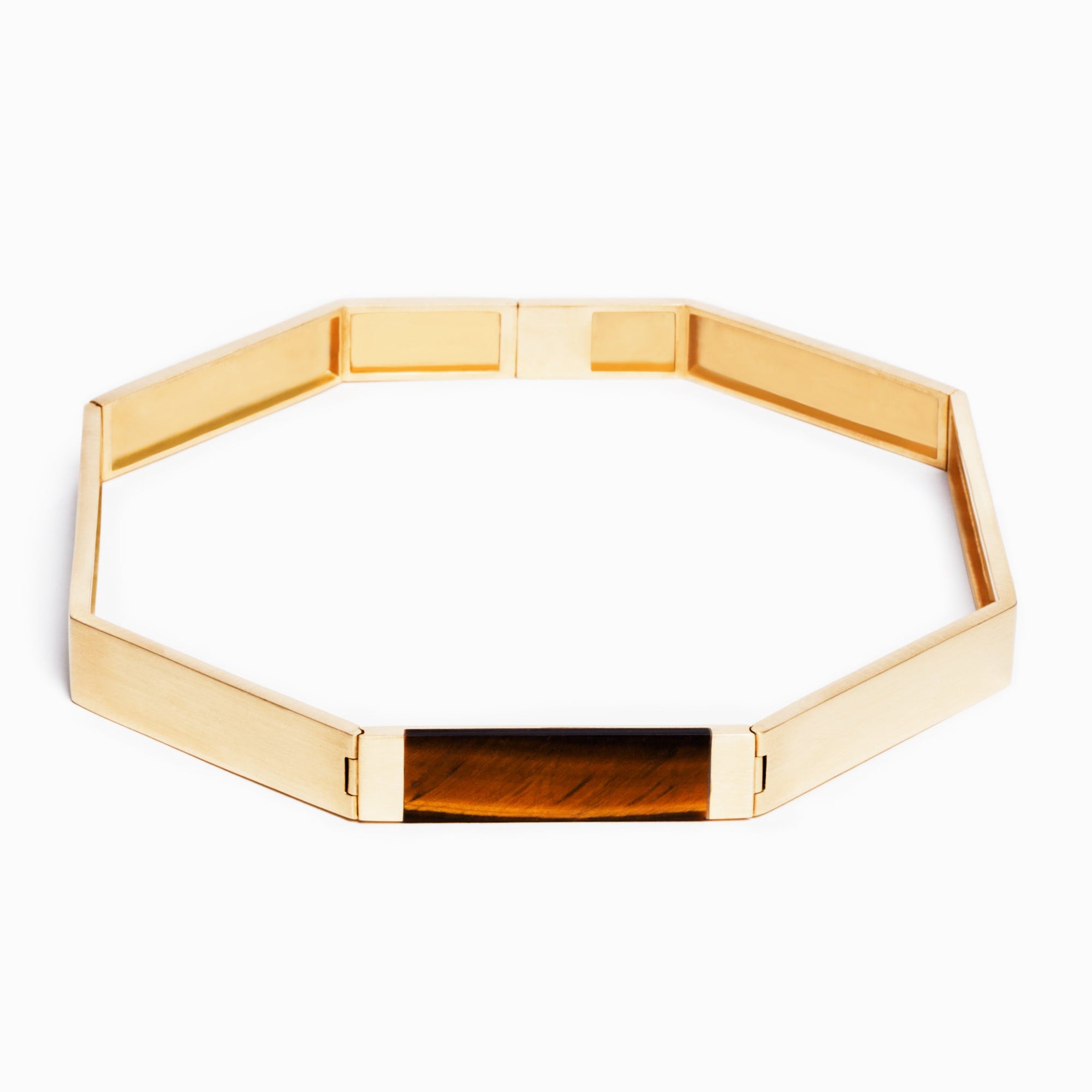 Collider Necklace | Brass | Tiger's Eye
