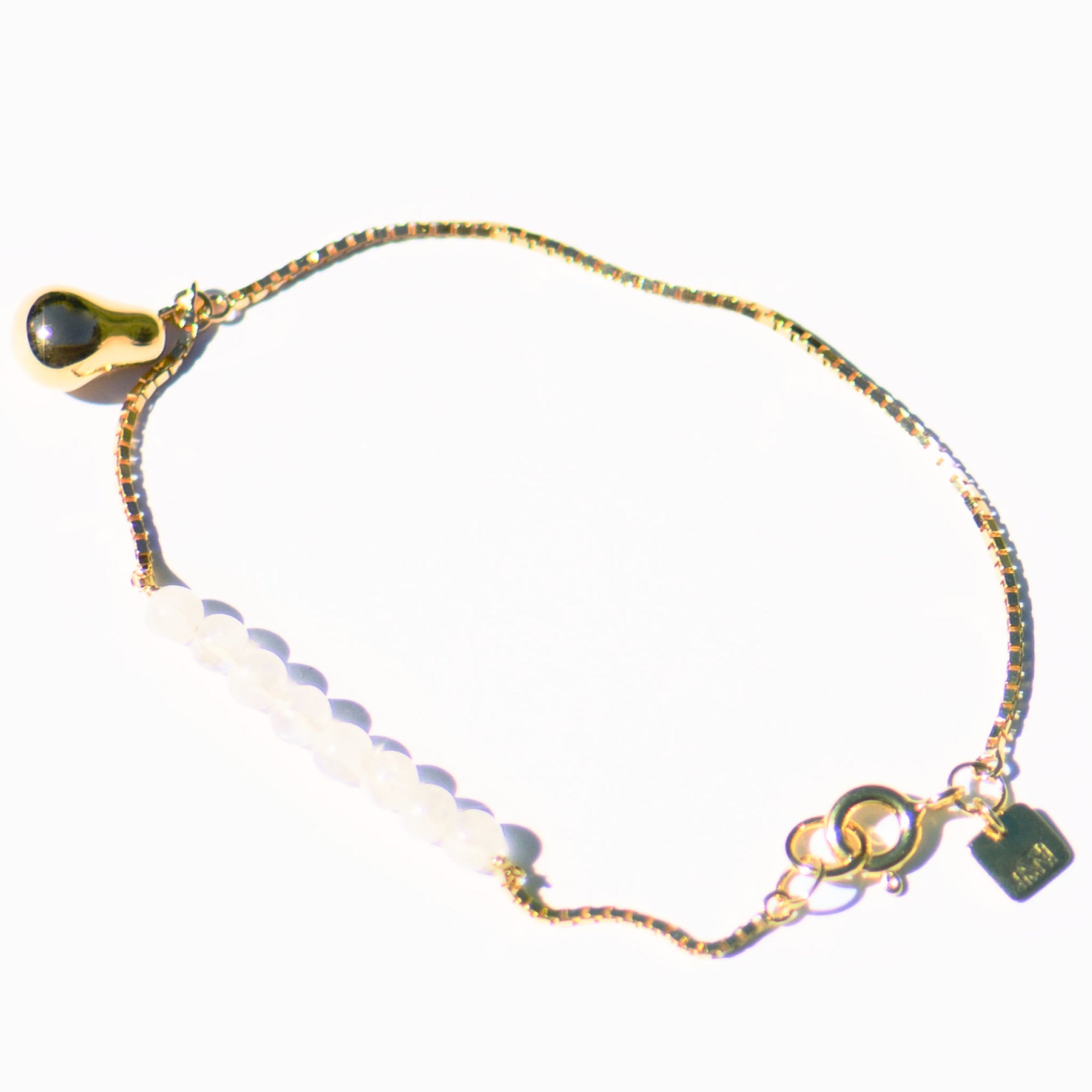 Pear Bracelet | 18K Gold-Plated on Sterling Silver | Moonstone