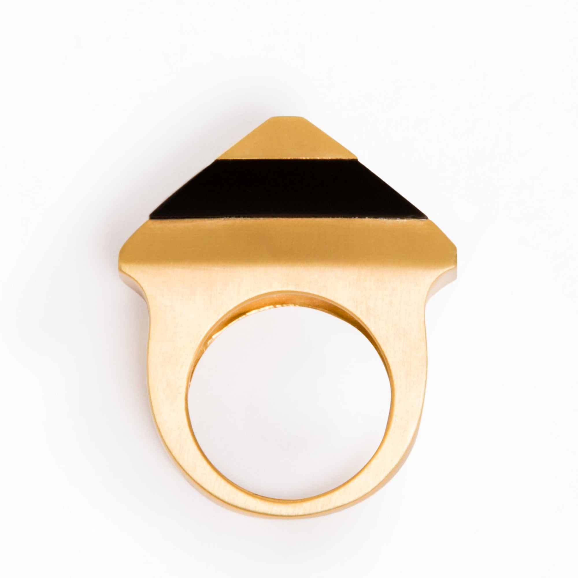 Pris Ring | 18K Gold Plated | Onyx