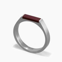 Theorem Ring | Sterling Silver | Burgundy