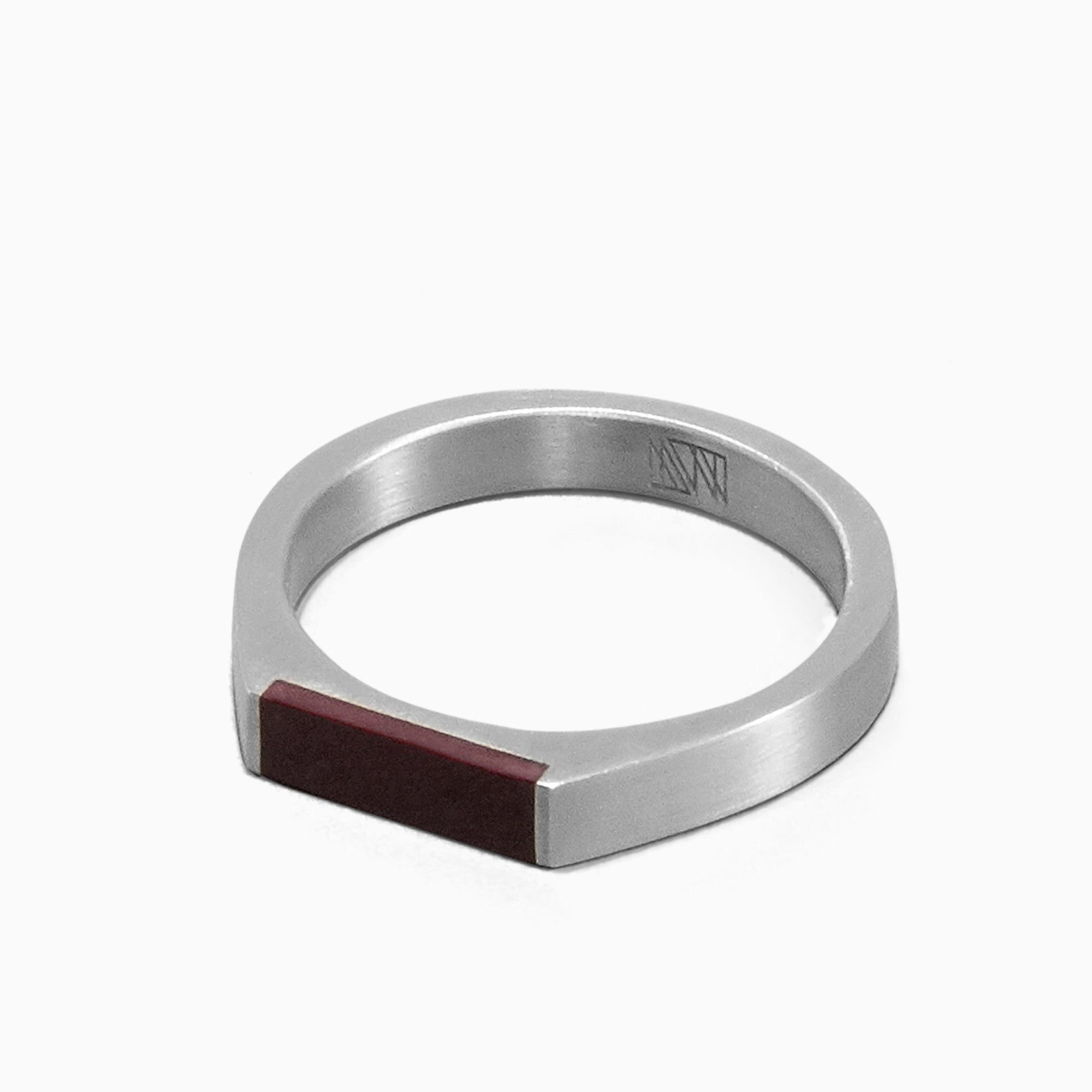 Theorem Ring | Sterling Silver | Burgundy