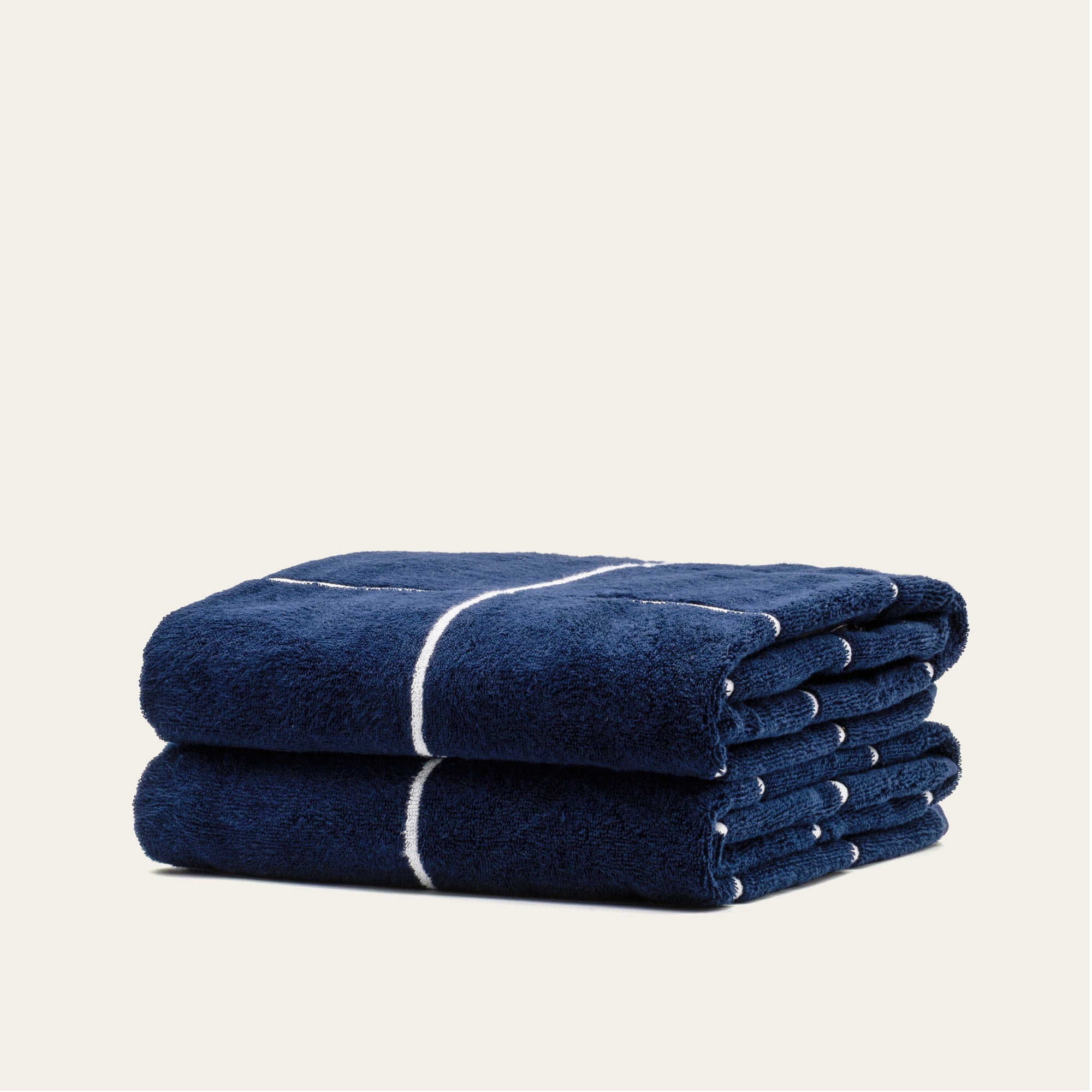 Miramar Australian Cotton Towels | Navy/White