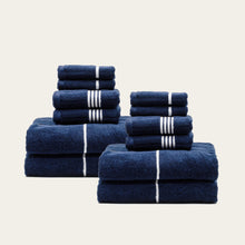 Miramar Australian Cotton Towels | Navy/White