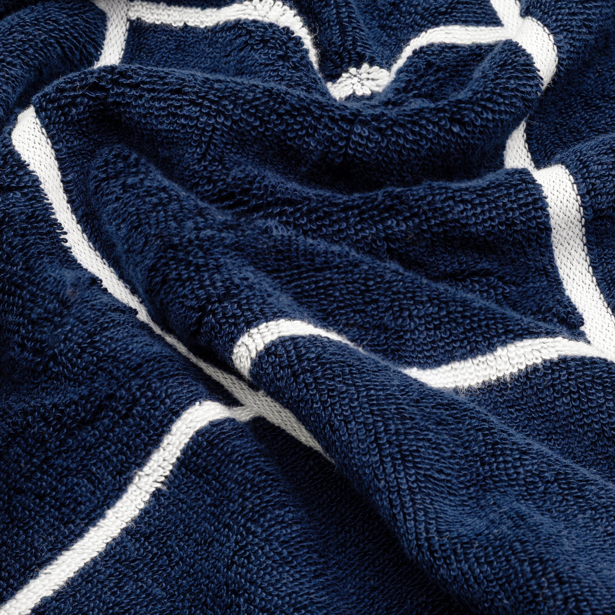 Miramar Australian Cotton Towels | Navy/White
