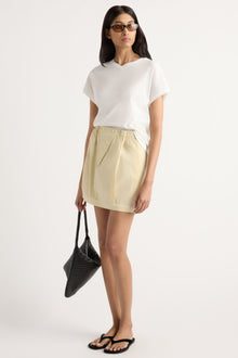 Arya | Misha Stretch-Waist Placket Mini Skirt in Size Small