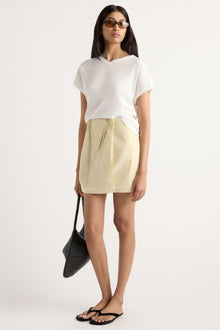 Arya | Misha Stretch-Waist Placket Mini Skirt in Size Small