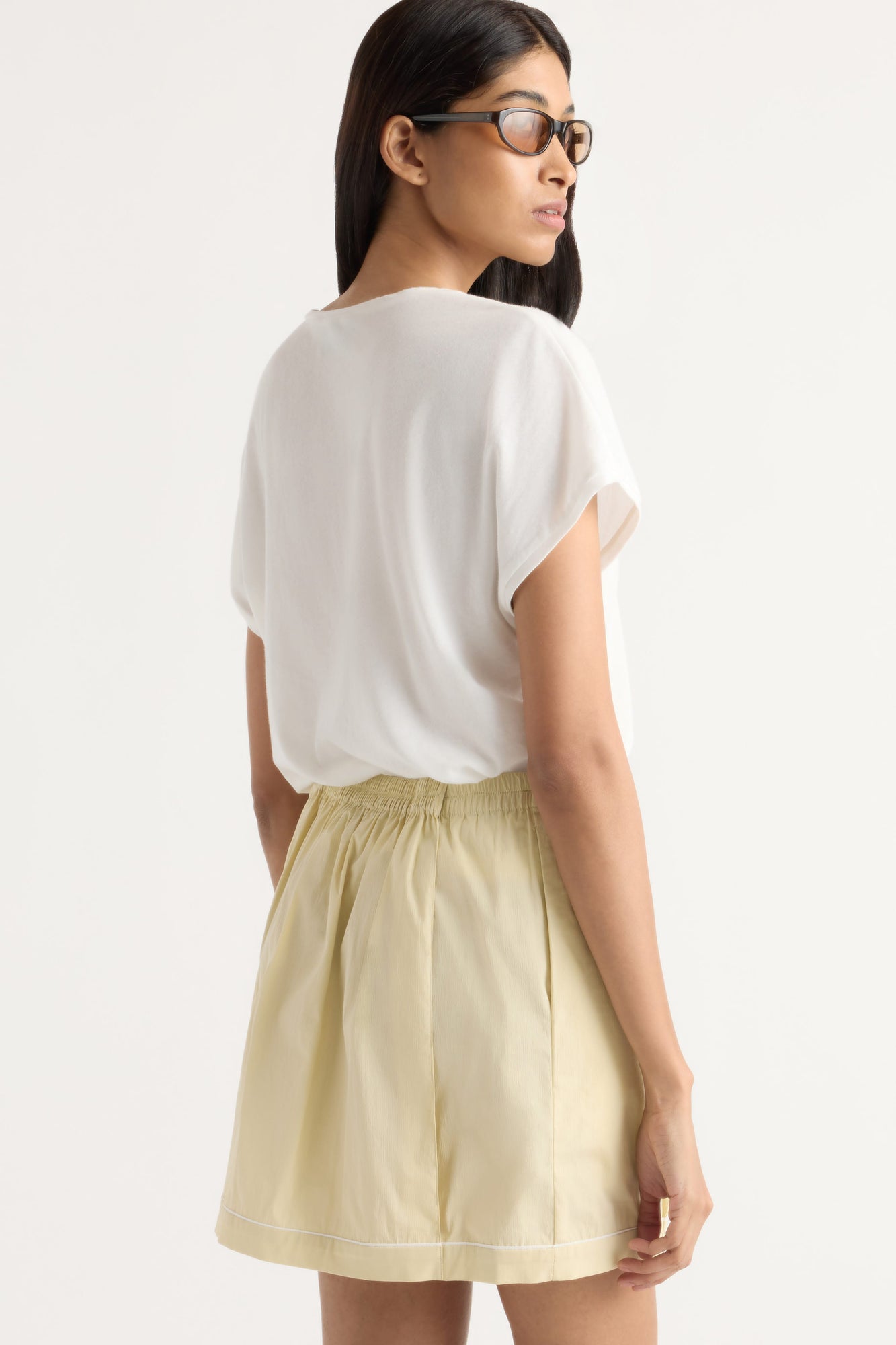 Arya | Misha Stretch-Waist Placket Mini Skirt in Size Small
