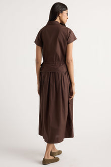 Arya | Mitsuki Organic Cotton Wrap-Shirt Dress in Size Small