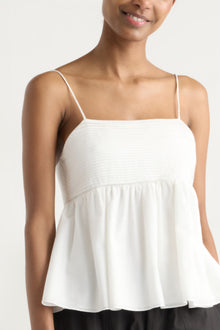 Isilda | Molly Pintuck Cotton-Silk Top in Size Extra Small
