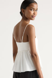 Isilda | Molly Pintuck Cotton-Silk Top in Size Extra Small