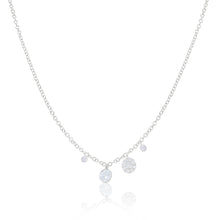 14kt Yellow Gold Diamond Bezel Disc Charm Necklace | Yellow Gold