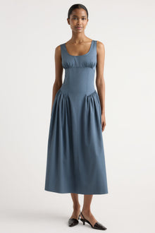 Isilda | Nadiyah Bustier Shirred A-Line Dress in Size Extra Small