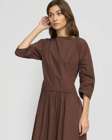 Renee | Natalia Cotton Ruched-Detail Dress in Size Small