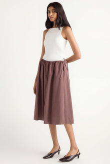 Arya | Naveli Side-Tie Poplin Skirt in Size Small