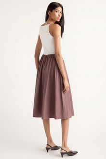 Arya | Naveli Side-Tie Poplin Skirt in Size Small