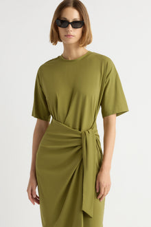 Mali | Noa Organic Cotton T-Shirt Wrap Dress in Size Small