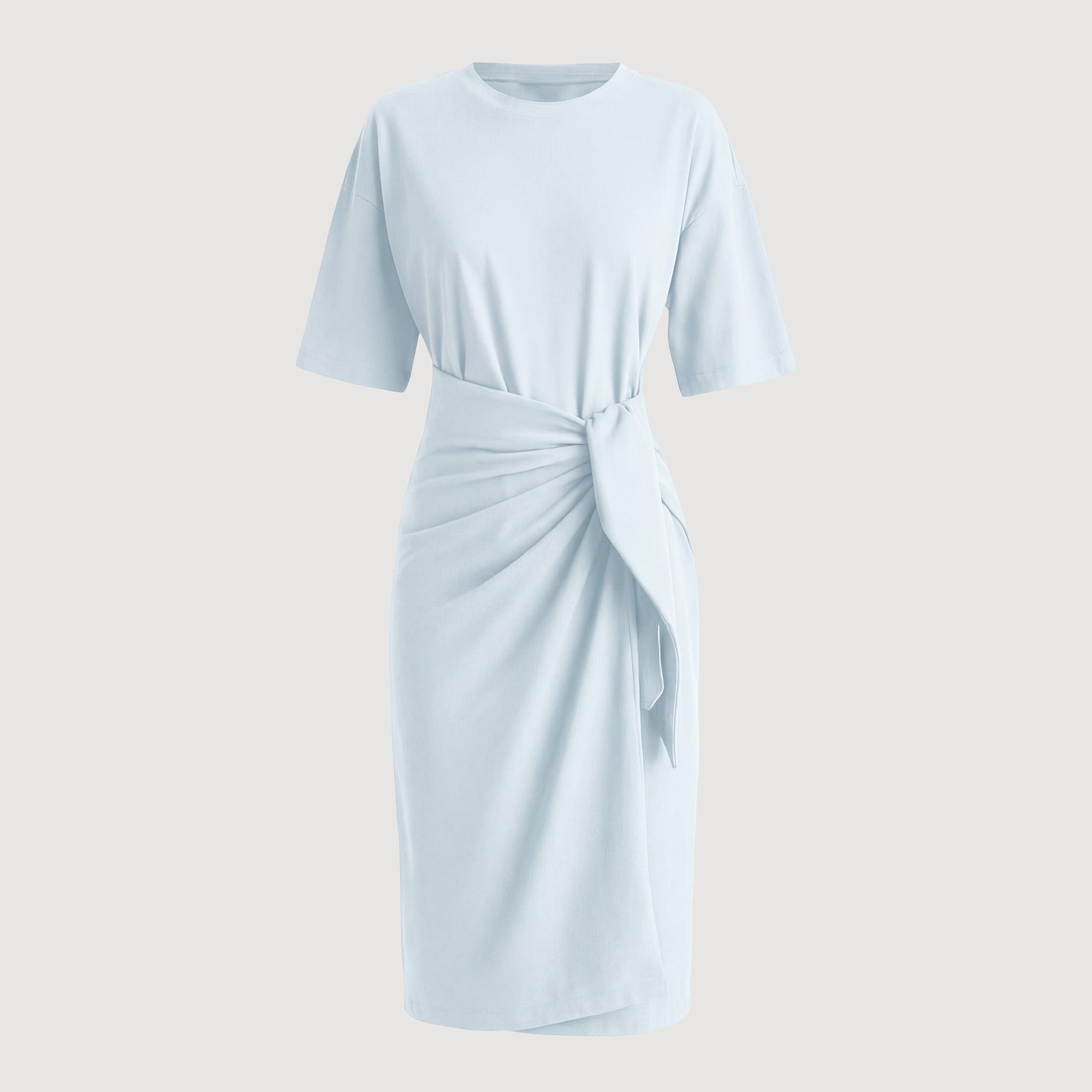 Noa Organic Cotton T-Shirt Wrap Dress (Petite) - Flat