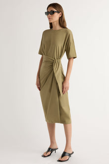 Renee | Noa Organic Cotton T-Shirt Wrap Dress in Size Extra Small 