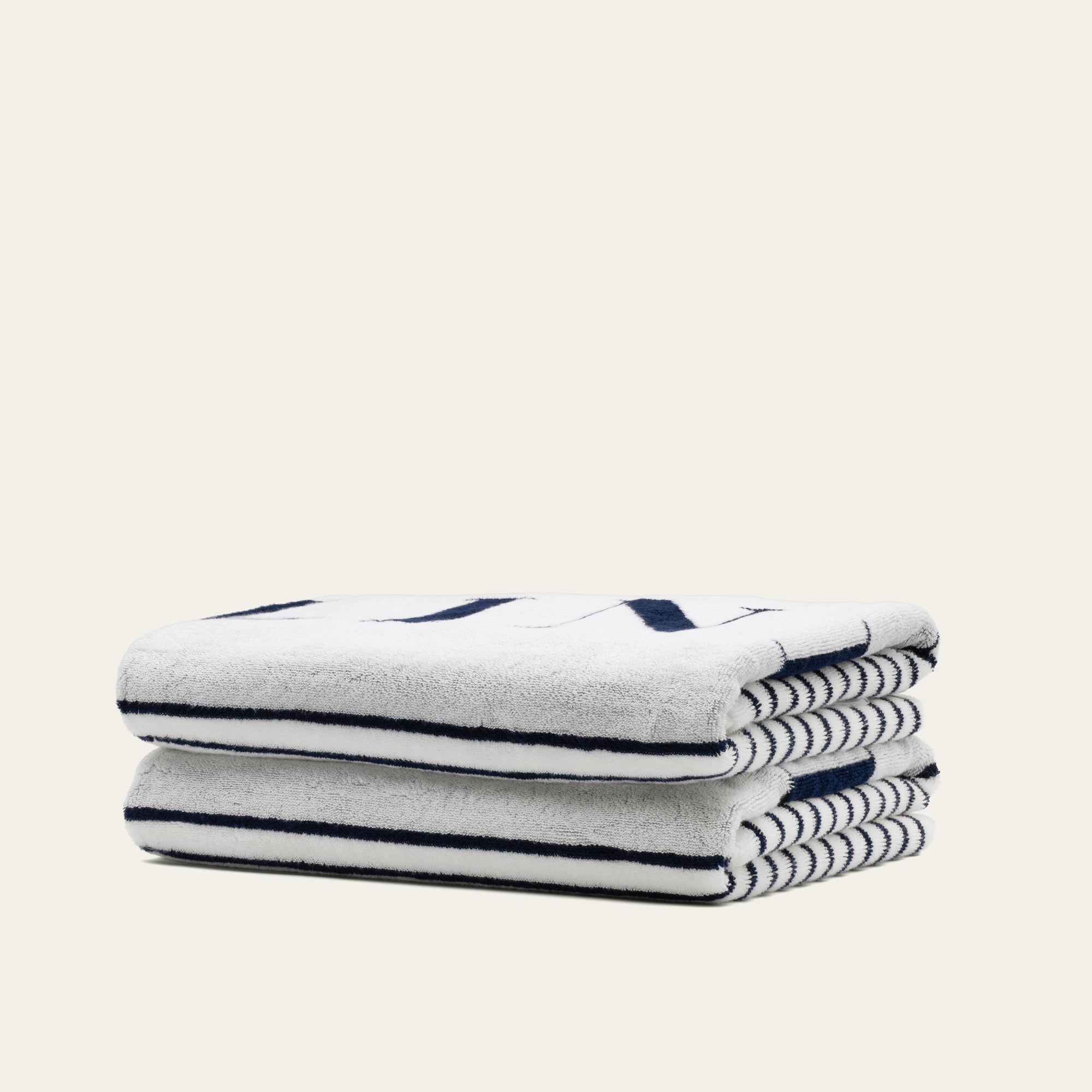 Offline Australian Cotton Beach Towels | Navy/White