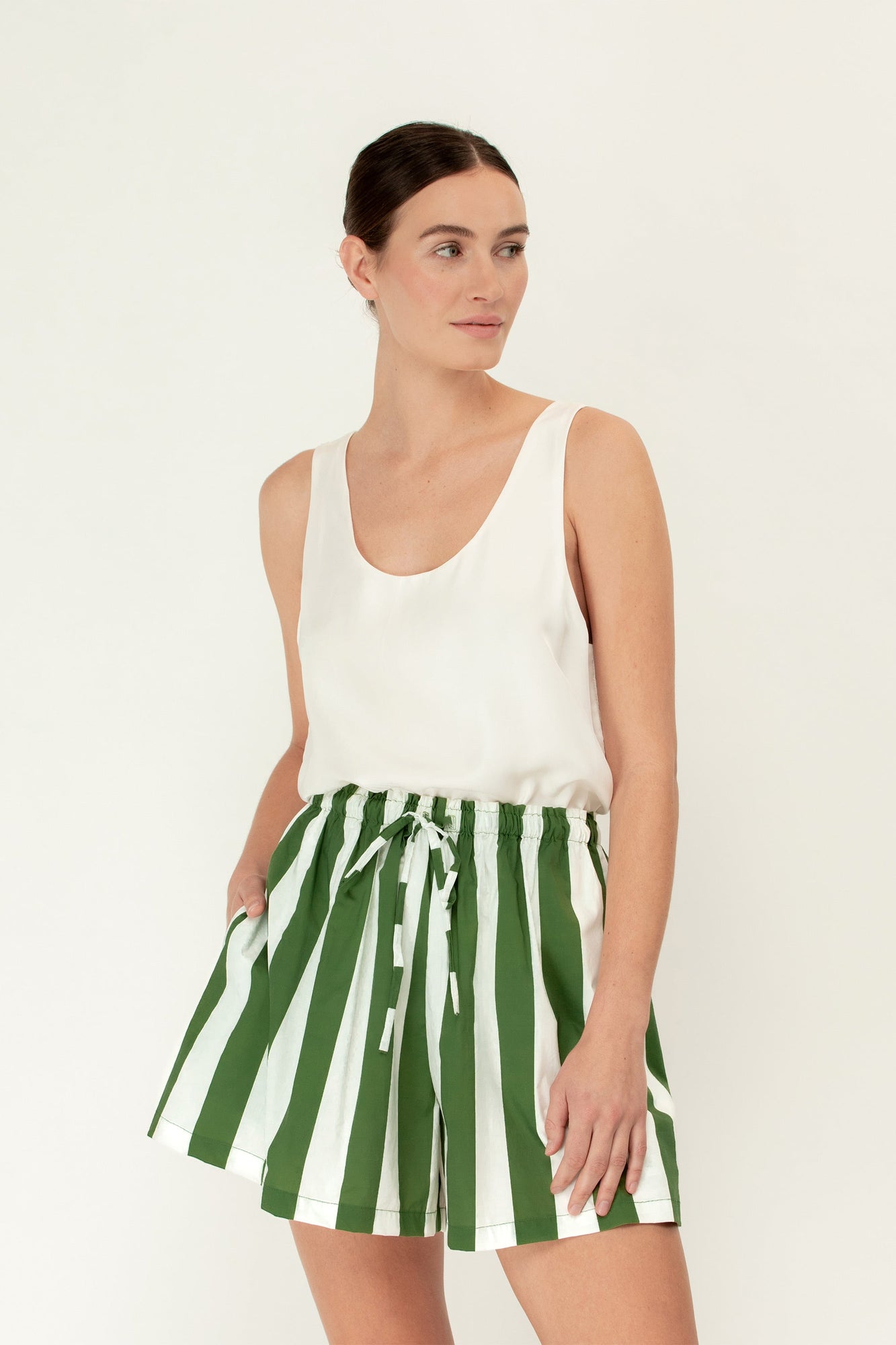 Olly Shorts | Verdant Stripe