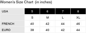 Product size guide