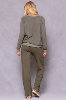 Women | Vintage Drawstring Cargo Lounge Pant | Olive
