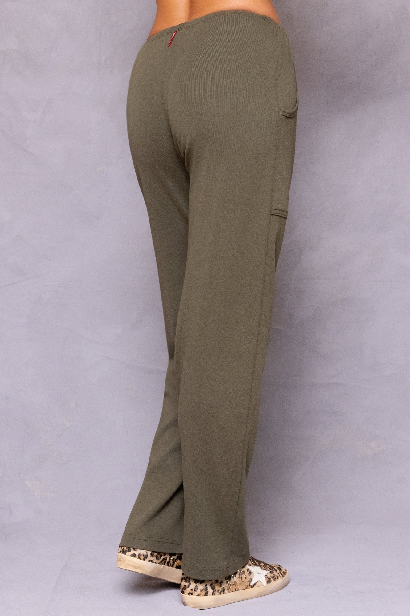 Women | Vintage Drawstring Cargo Lounge Pant | Olive