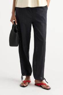 Isilda | Paloma Stretch-Waist Gingham Pant in Size Extra Small