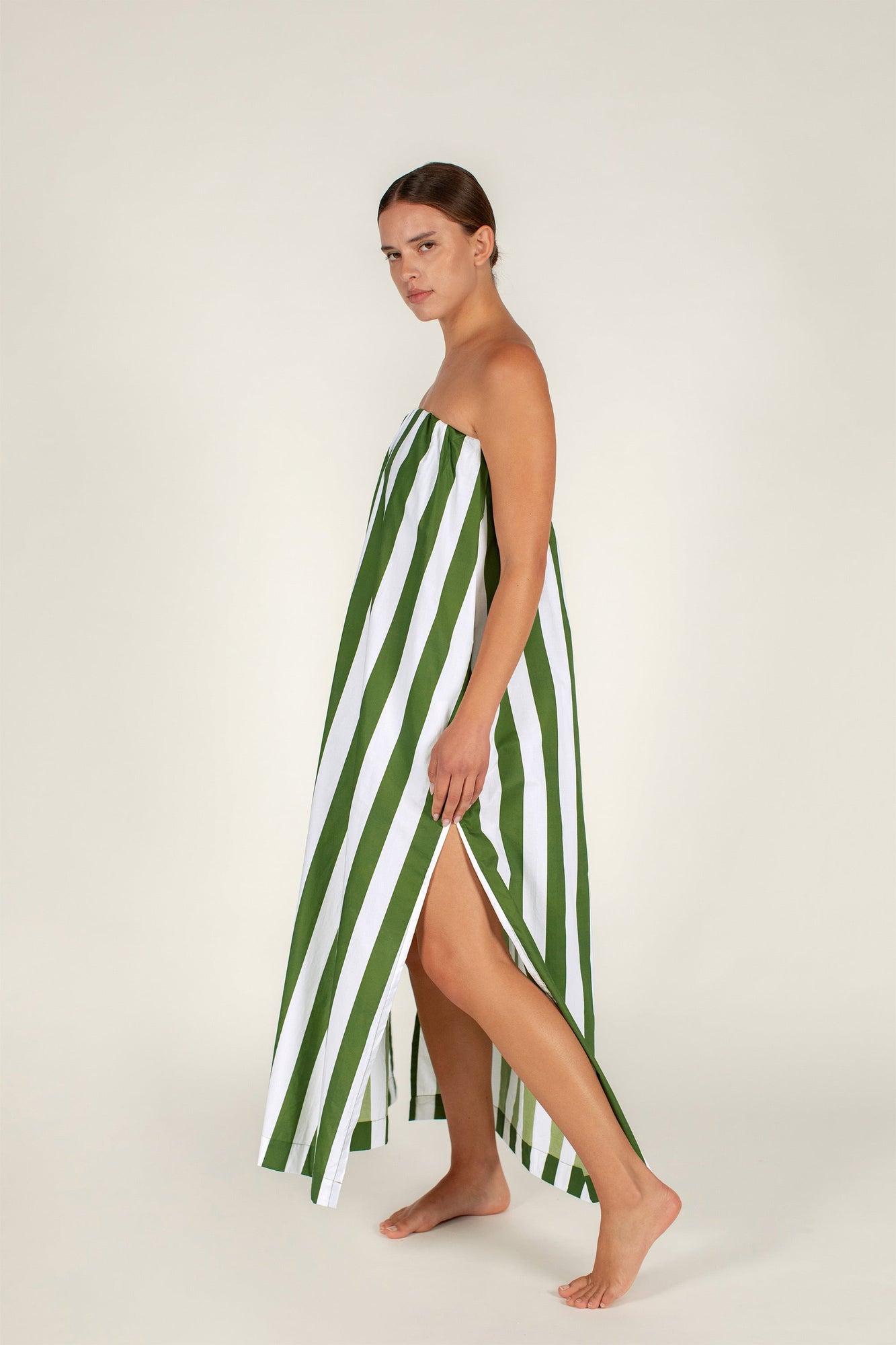 Papio Dress | Verdant Stripe