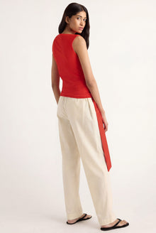 Arya | Paula Stretch-Waist Organic Cotton Pant in Size Small