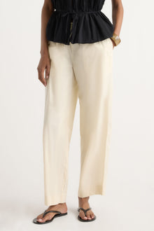 Isilda | Paula Stretch-Waist Organic Cotton Pant in Size Extra Small