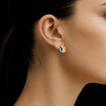 Phi Earrings | 18K Gold-Plated on Brass | Onyx