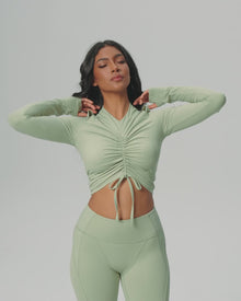 Drawstring Crop Top | Midnight Plum