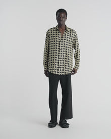 Mens | Sebas Printed Silk-Twill Shirt | Diamond Check