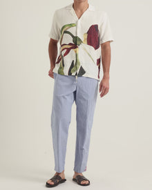 Men | Alex Gingham Trouser | Blue/White