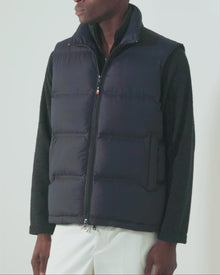Black Relaxed Fit Down-Fill Gilet | Black
