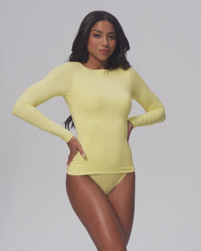 Crew Neck Long Sleeve Top | Sky Blue