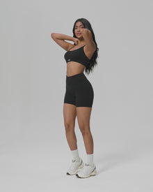 High-Waisted Impact Mesh Shorts | Black