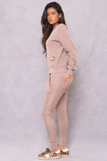 Women | Quilted Racer Jogger | Woodsmoke