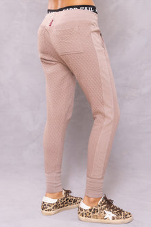 Women | Quilted Racer Jogger | Woodsmoke