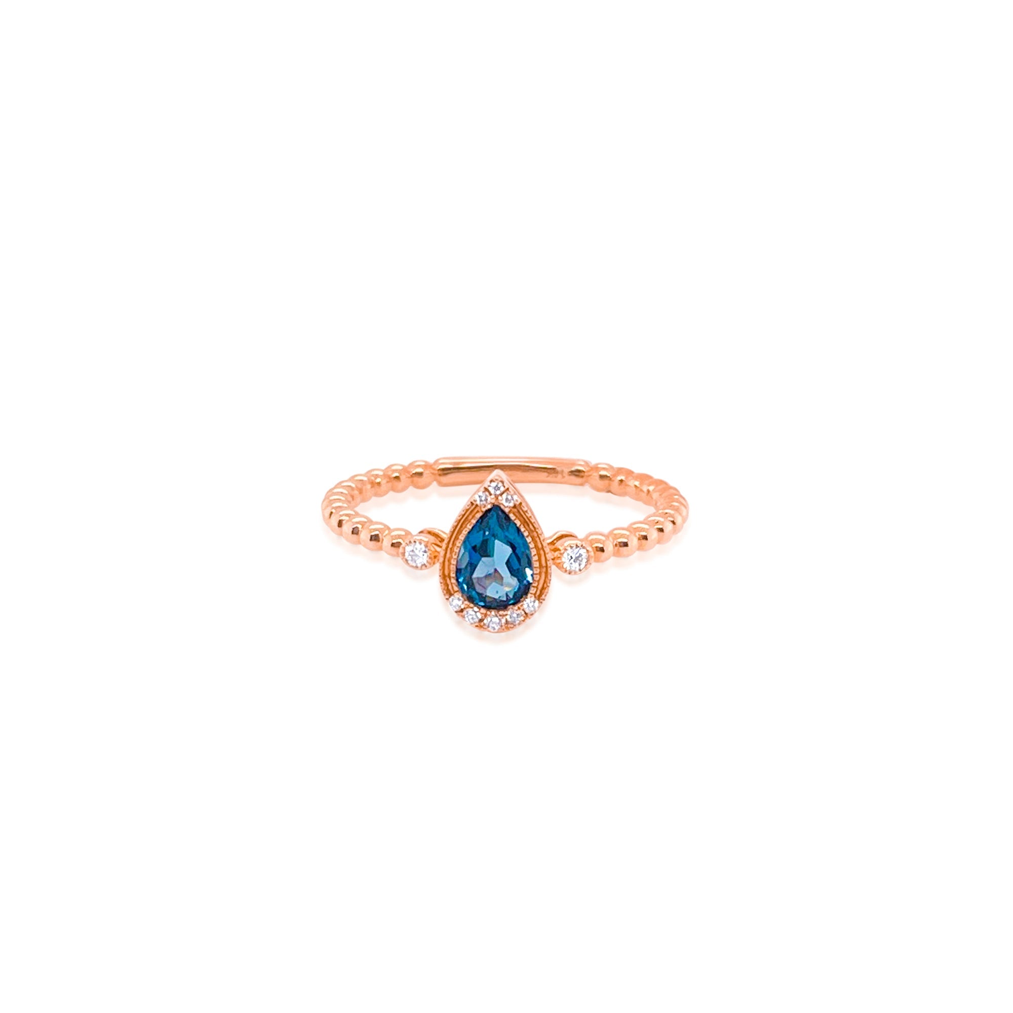 Rose Gold London Blue Topaz Ring | Rose Gold