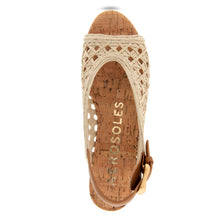 Cornelia Sandal Platform | Natural Embroidered Raffia