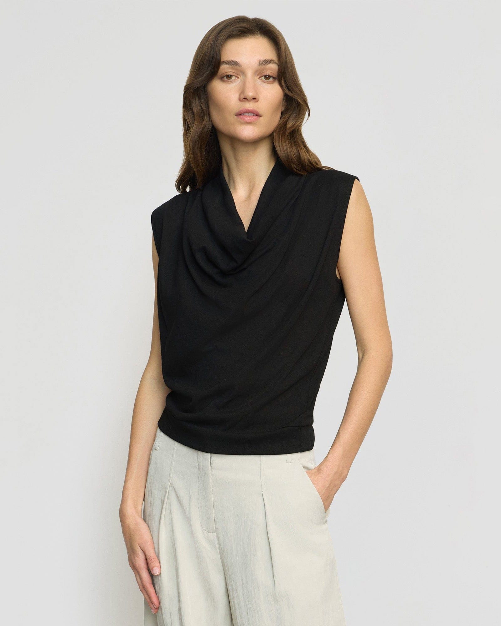 Renee | Ramona Cowl Neck Tee in Size Small