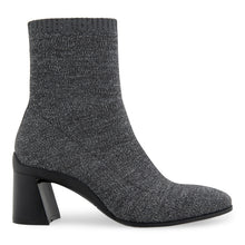 Cezarina Bootie Mid Block Heel | Gunmetal Knit Knit