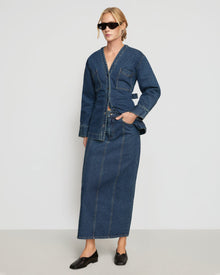 Riley | Riley Denim Maxi Skirt in Size Small
